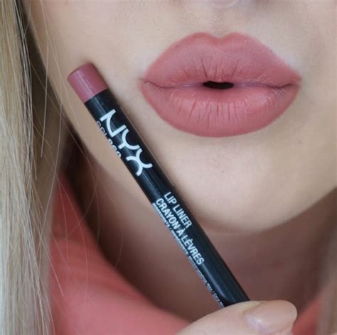 nyx beige lip liner|nyx peekaboo neutral lip liner.